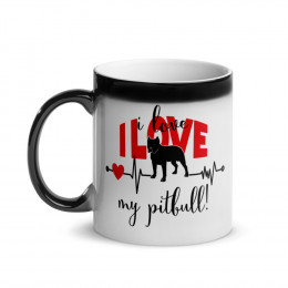 I Love My Pitbull - Glossy Magic Mug