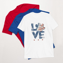 Love dog Short-Sleeve Unisex T-Shirt
